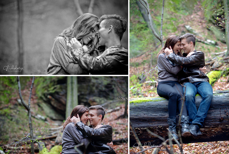 romantic portrait outdoor couple