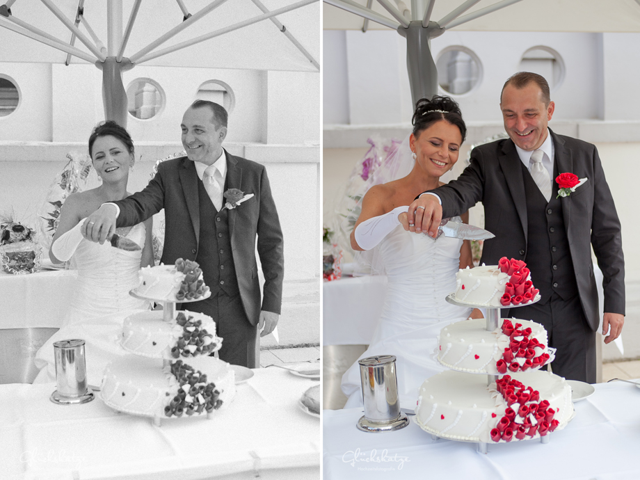 hochzeitstorte anschnitt hochzeitsfotografie
